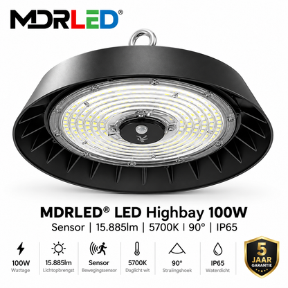 MDRLED® LED Highbay 100W | Sensor | 15.885lm | 5700K | 90° | IP65