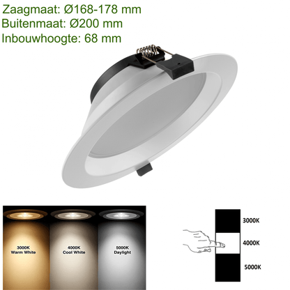 LED DOWNLIGHT | Ginevra| CCT-SWITCH | Ø170 | 15W