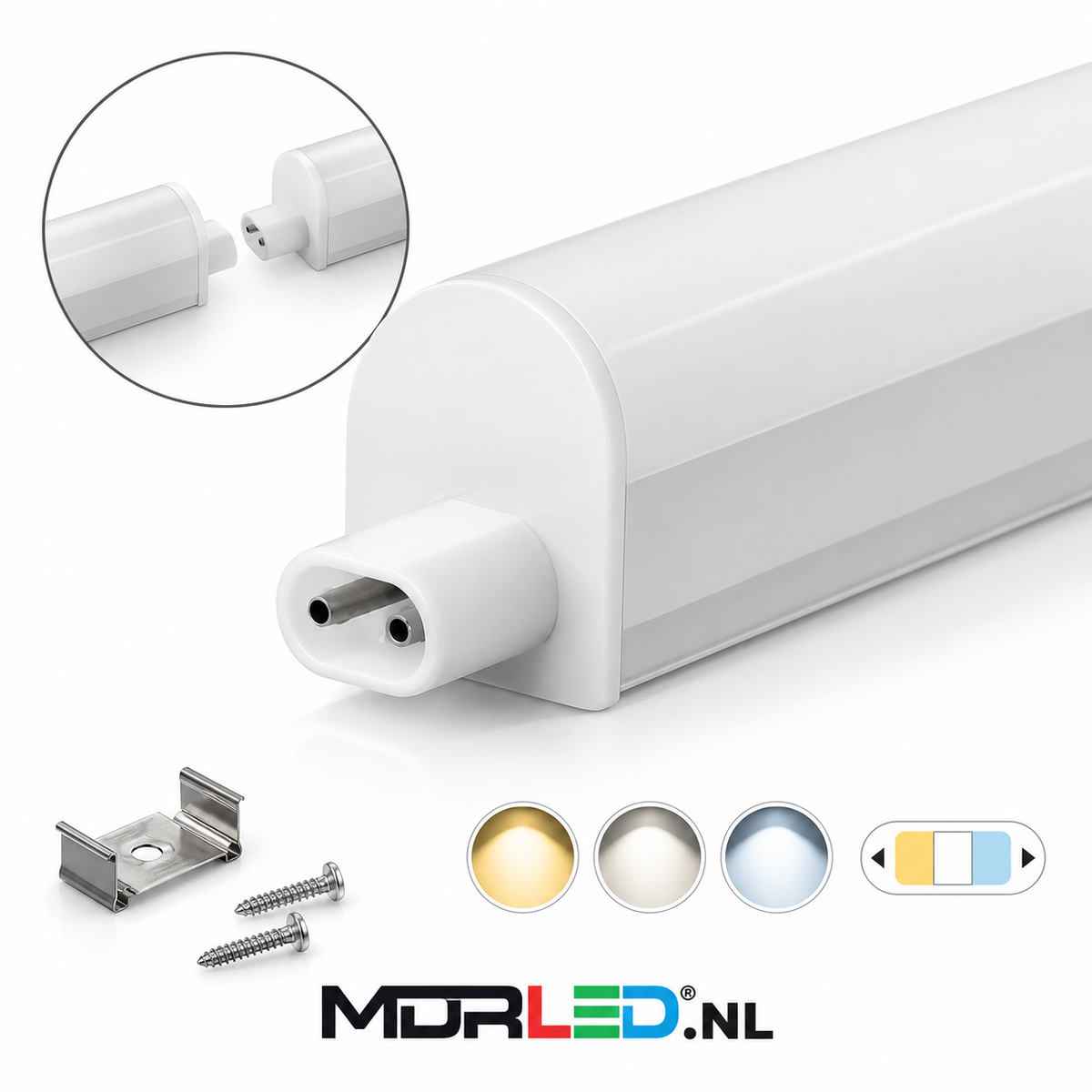 MDRLED® T5 LED Montagebalk 90cm 12W | CCT | Koppelbaar