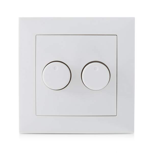 ED-10004 Duo dimmerknop geschikt voor Berker S1 incl. centraal plaat en frame MDRLED®