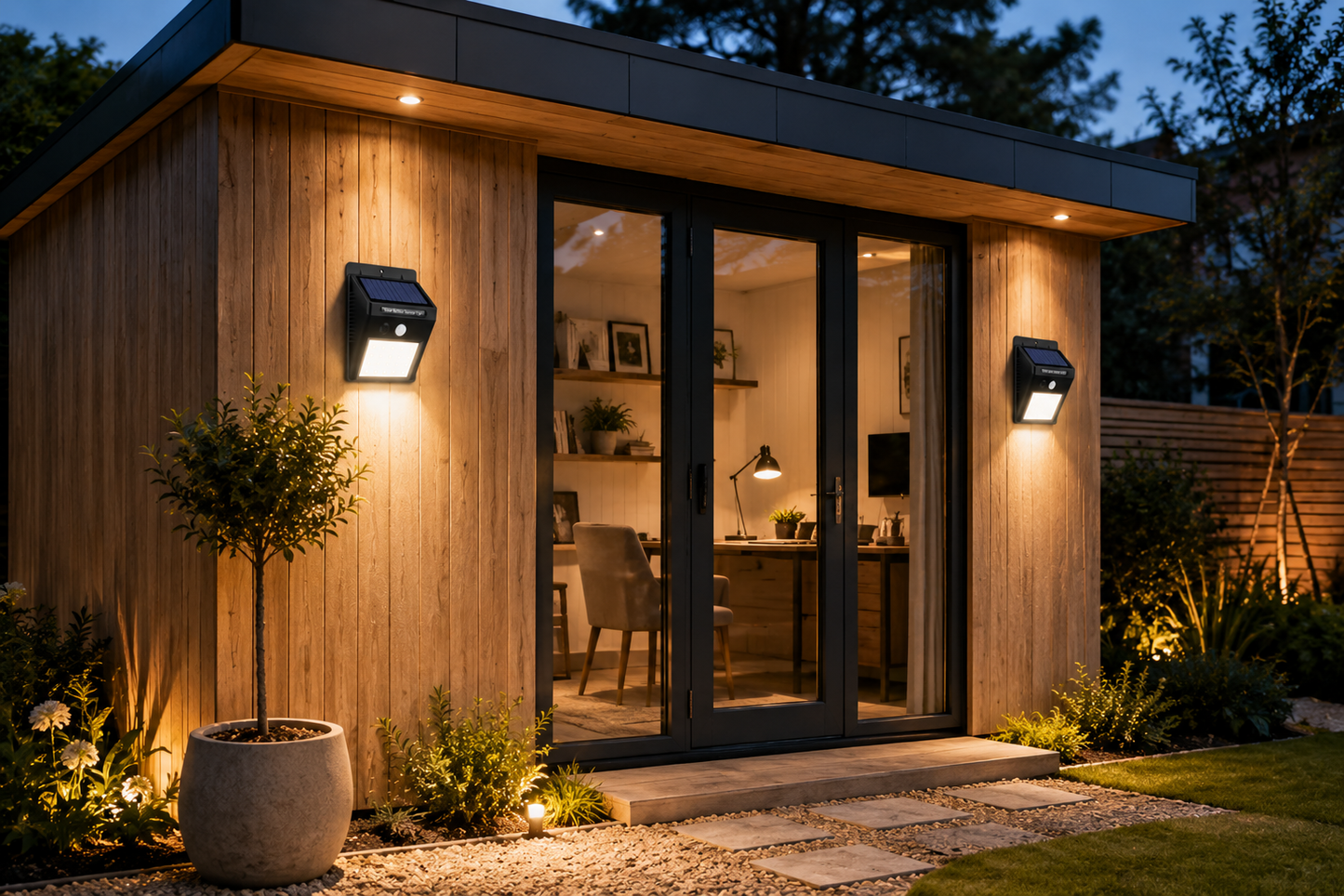 Solar Buitenlamp - Set van 2 Stuks - Bewegingssensor - 20 LED - Waterdicht - Buiten & Tuin sensor - Buitenverlichting op Zonne-energie