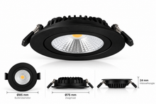 MDRLED® LED Inbouwspot 5W Zwart  2200K  Dimbaar  IP42 tijdelijke Actie