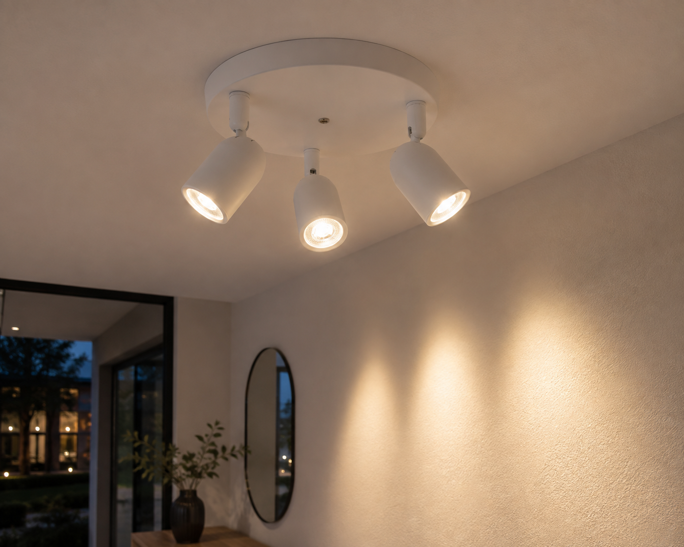 MDRLED® Plafondarmatuur 3x GU10 Wit | Kantelbare Opbouwspot