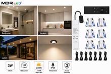 MDRLED® LED Inbouwspot Set 6 Stuks | 3W | 2700K | IP65