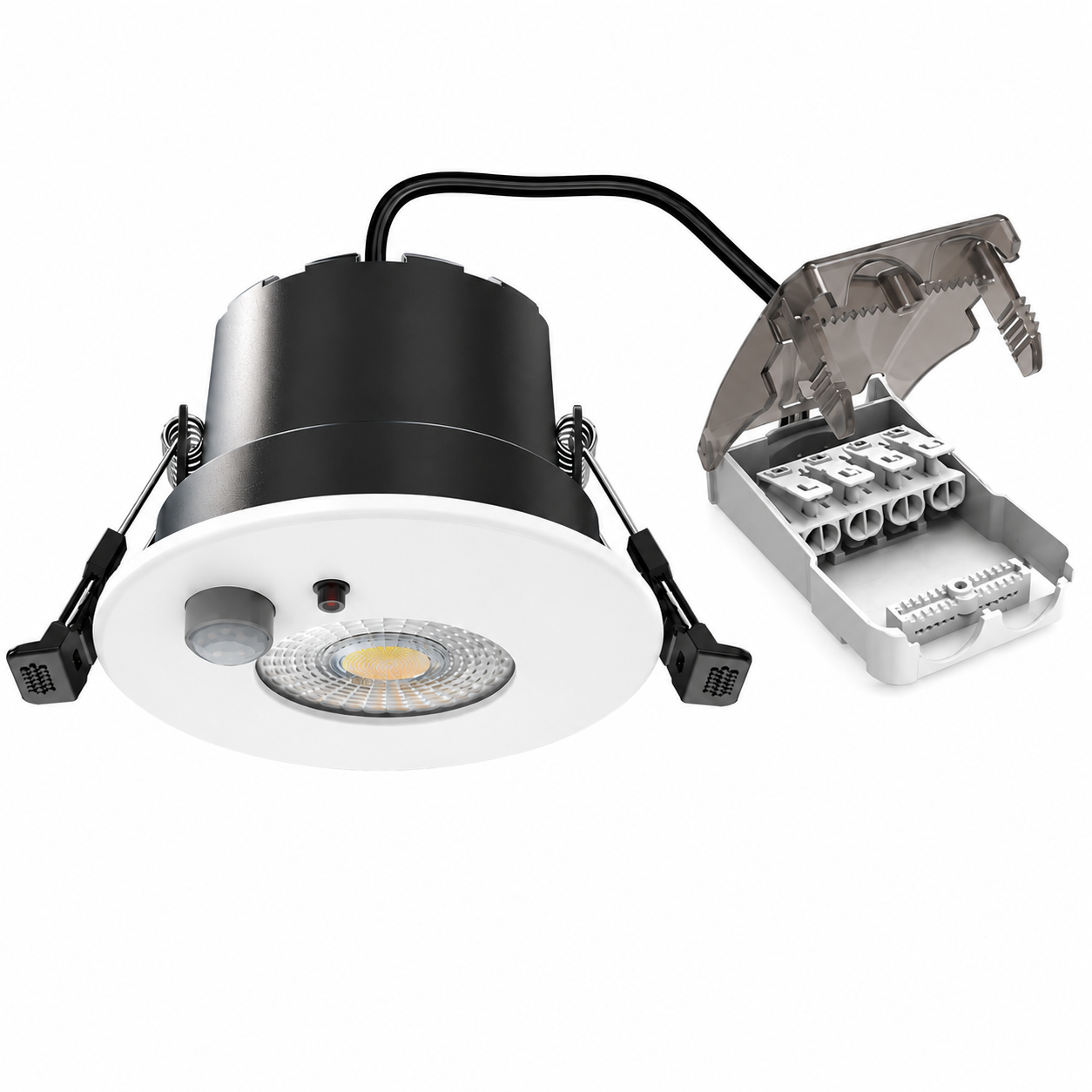 LED Inbouwspot Lisa 6W  Zwart & Wit  Met PIR Sensor  CCT-Schakelaar  IP65  MDRLED®
