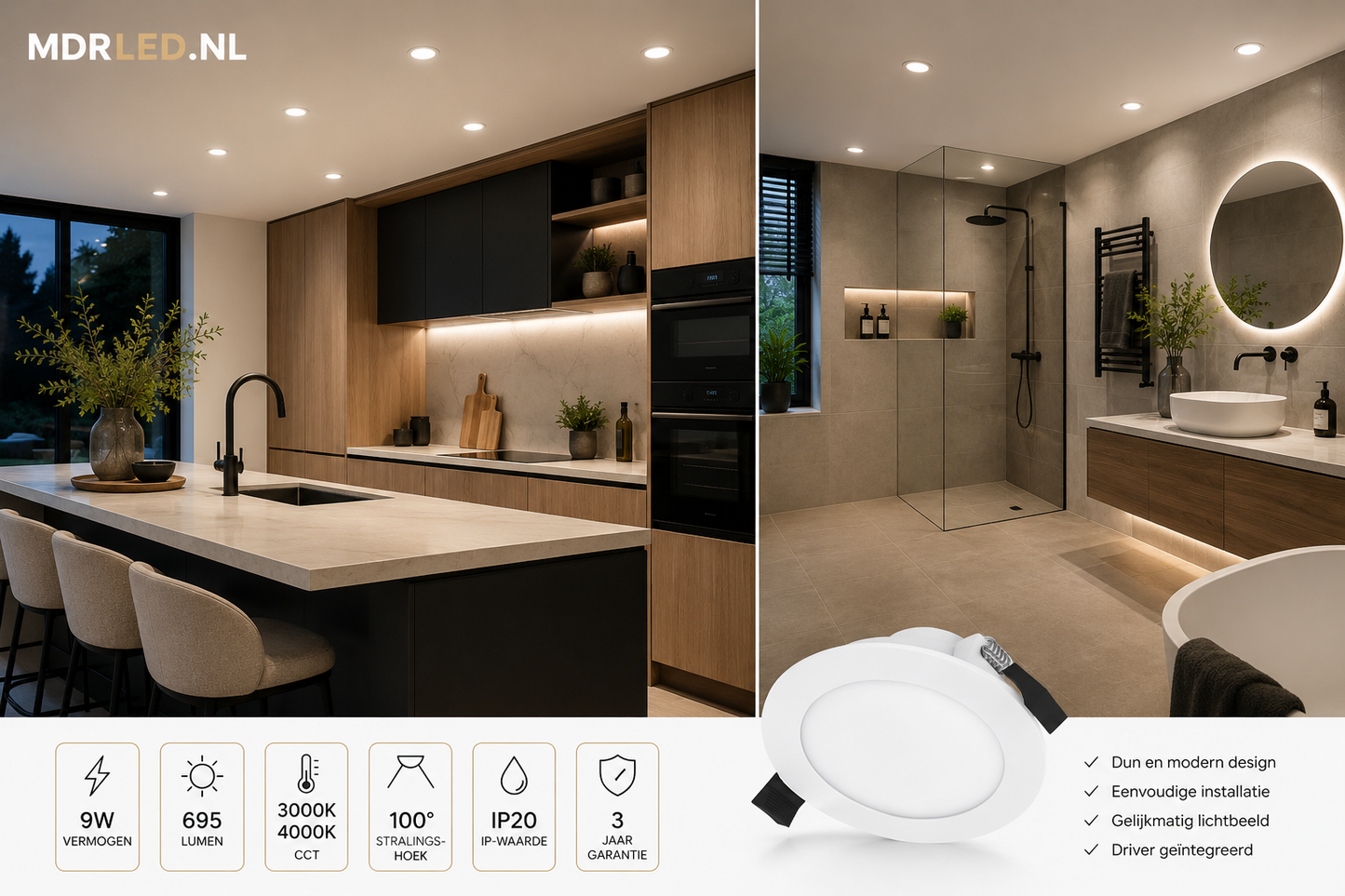 Oprawa DOB Downlight Ø110 - 9W 4000K firmy MDRLED®