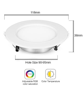 LED DOWNLIGHT  MI-LIGHT  RGB+CCT  6 Watt MDRLED®