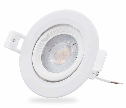Ronde LED Inbouwspot -SET 4 STUKS– 10W  750 Lumen - 2800K Neutraal Wit - Ø105 mm  Kantelbaar  Niet Dimbaar