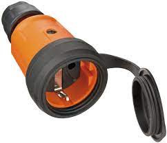 Koppelcontactstop, Recht, 16A, Oranje, IP44, Waterdicht, Met Invoertule, Schroefklem MDRLED®