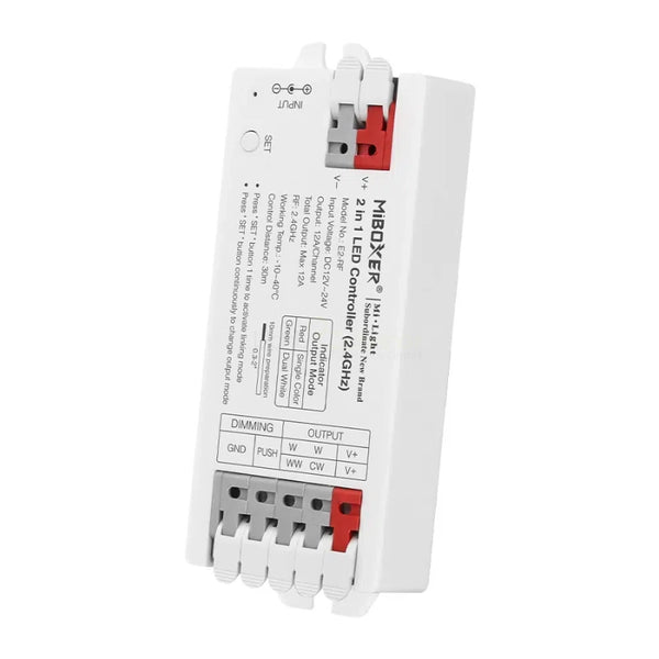 Mi-Boxer E-serie 2 in 1 LED Strip enkele kleur/CCT-controller12 24V-bediening E2-RF