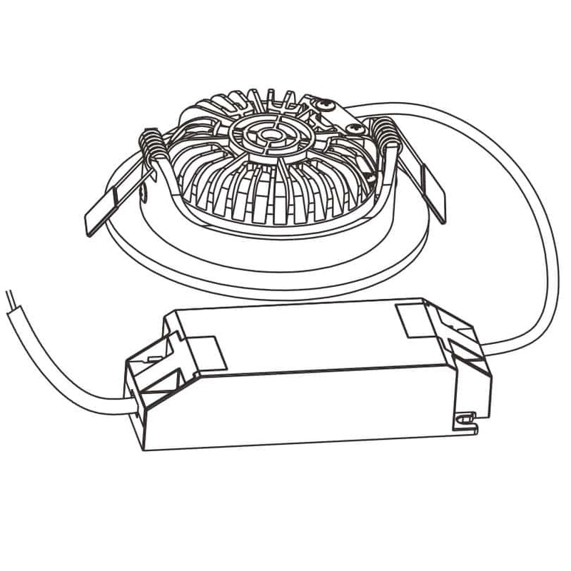 LED INBOUWSPOT Proledpartners  SLIM-FIT  5W  DIM2WARM  ZILVER. incl. btw