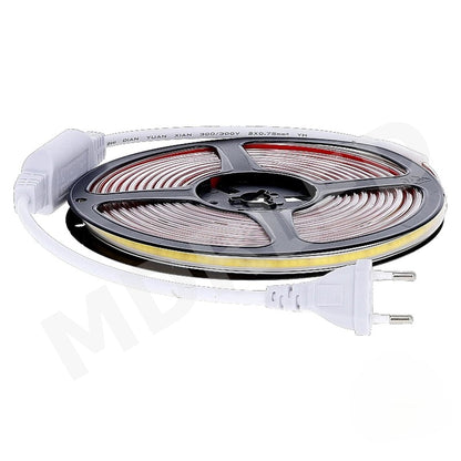 COB LED Strip 220V | 4,5m | 2700K Warm Wit | IP65 | MDRLED®