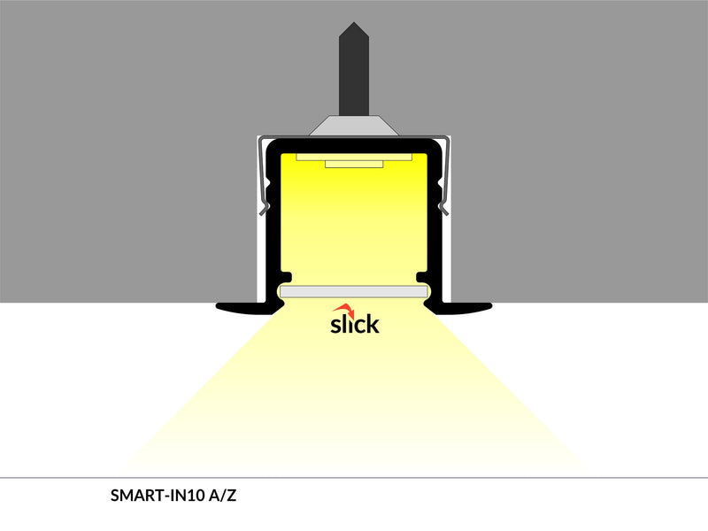 PROFIEL INBOUW SMART 10MM 2MT in/opbouw wit