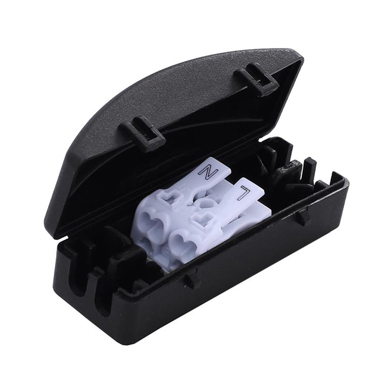 Kabeldoos met Connector 2-Aderig – Schroefloos – 16A 450V – Zwart