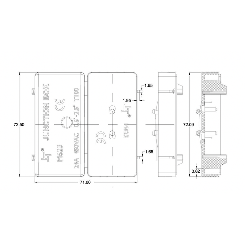 KABELDOOS  INCL. CONNECTOR  3 ADERIG 10 stuks MDRLED®