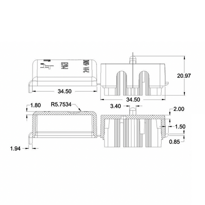 KABELDOOS  INCL. CONNECTOR  3 ADERIG 10 stuks MDRLED®