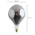 LED Filament Lamp E27 ET Smoke 6W 2300K | Dimbaar