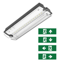 NOTBELEUCHTUNG 6W IP65 SCHWARZ (PIKTOGRAMME INKLUSIVE) MDRLED®