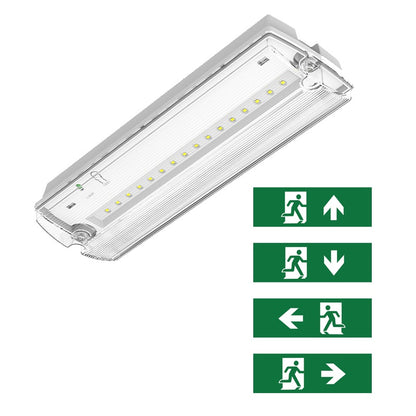 NOTBELEUCHTUNG 3 WATT WEISS INKL. PIKTOGRAMME passend für VVE MDRLED® PROMOTION