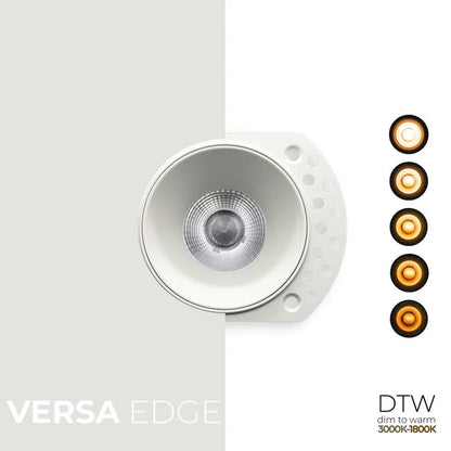 VERSA EDGE Rond | Zwart of Wit | Trimless Inbouwarmatuur | GU10 / MR16 | Verstelbaar