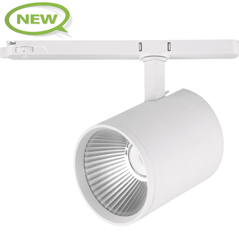 3-FASE RAILSPOT 38° wit/zwart 40 Watt DIMBAAR CRi>97   MDRLED®.