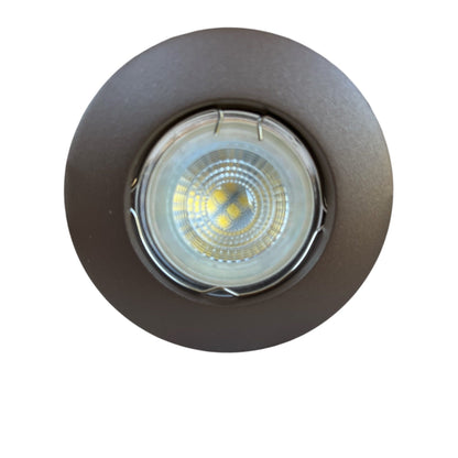 Inbouwspot Rond Ø84 mm – Mat Brons – GU10 – Aluminium – Zaagmaat 57-62 mm
