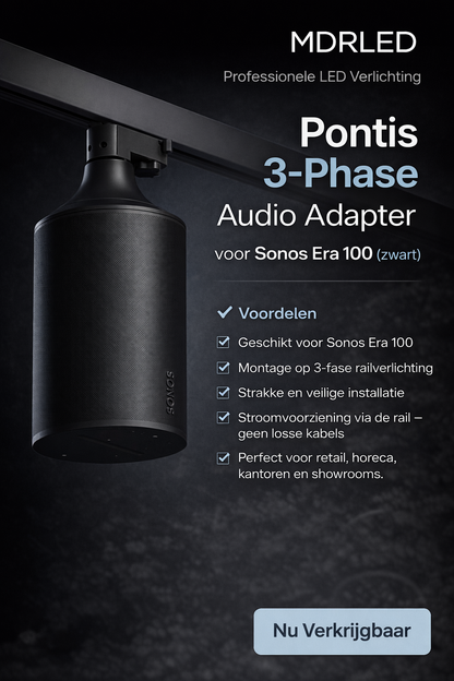 SONOS Beugel Era 100 3-fase audioadapter WIT of ZWART ACTIE MDRLED®