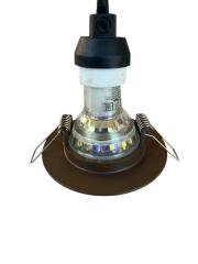 Inbouwspot Rond Ø84 mm – Mat Brons – GU10 – Aluminium – Zaagmaat 57-62 mm