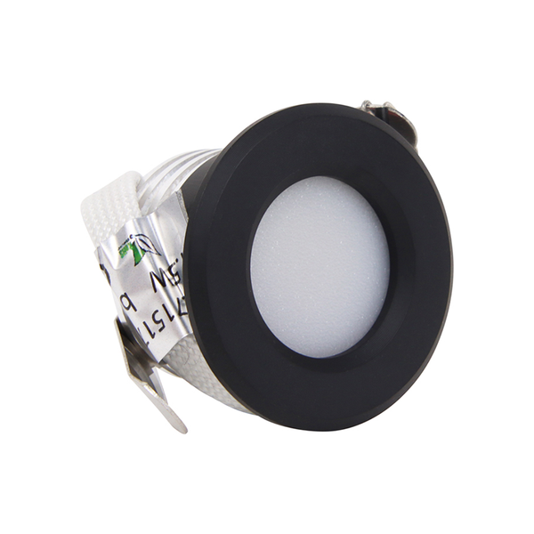 LED MINI INBOUWSPOT 1.5W DIM ZWART MDR LED