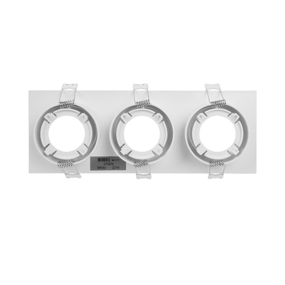 MDRLED® 3-voudig Inbouwarmatuur Wit | GU10 & MR16 | Incl. 3× 5W LED Modules