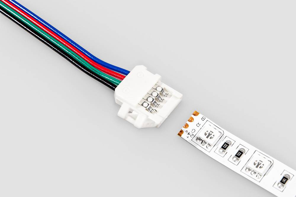 MDRLED® LED Strip RGB Klikconnector | 4-PIN | 10mm | 50cm | 50 Stuks