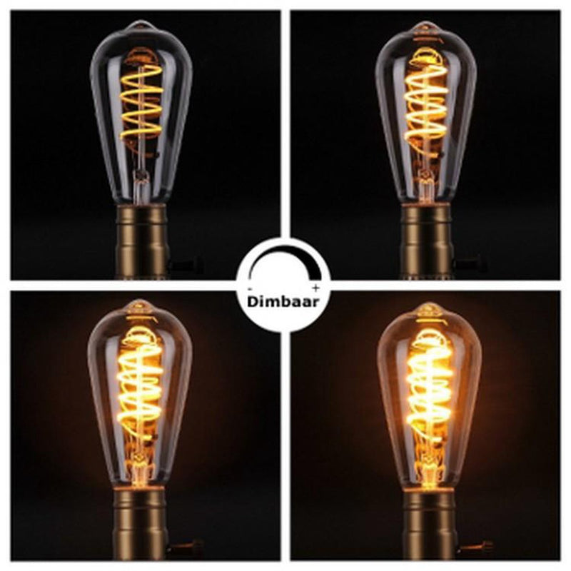 LED FILAMENT E27 EDISON DIMBAAR AMBER 6W 2400K, MDRLED®