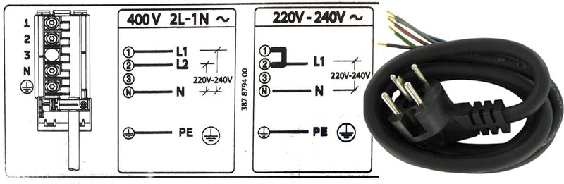 ✅ PROLEDPARTNERS ®Uw Topkeuze voor Kwalitatieve Aansluitkabels van 2 Meter voor Keramische en Inductie Kookplaten (5x1.5mm) ACTIE.