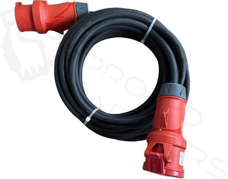 PROLEDPARTNERS ® 10 METER/ 16AMP/ 5x2.5mm/CEE / EXTRA DIK VERLENGSNOER /1x cee 16amp 5p ingang /1x cee 16amp 5p uitgang / 3x 230v WCD /VERDEELBLOK /VERDEELDOOS/VERLENGSNOER/