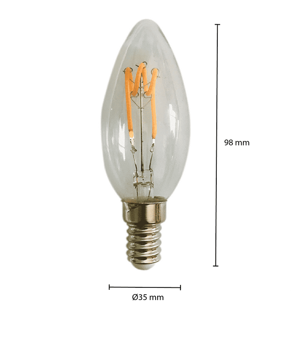 LED Gloeidraad E14 KAARS DIMBAAR CLEAR 1.6: Warme Gloed met Moderne Efficiëntie MDRLED®