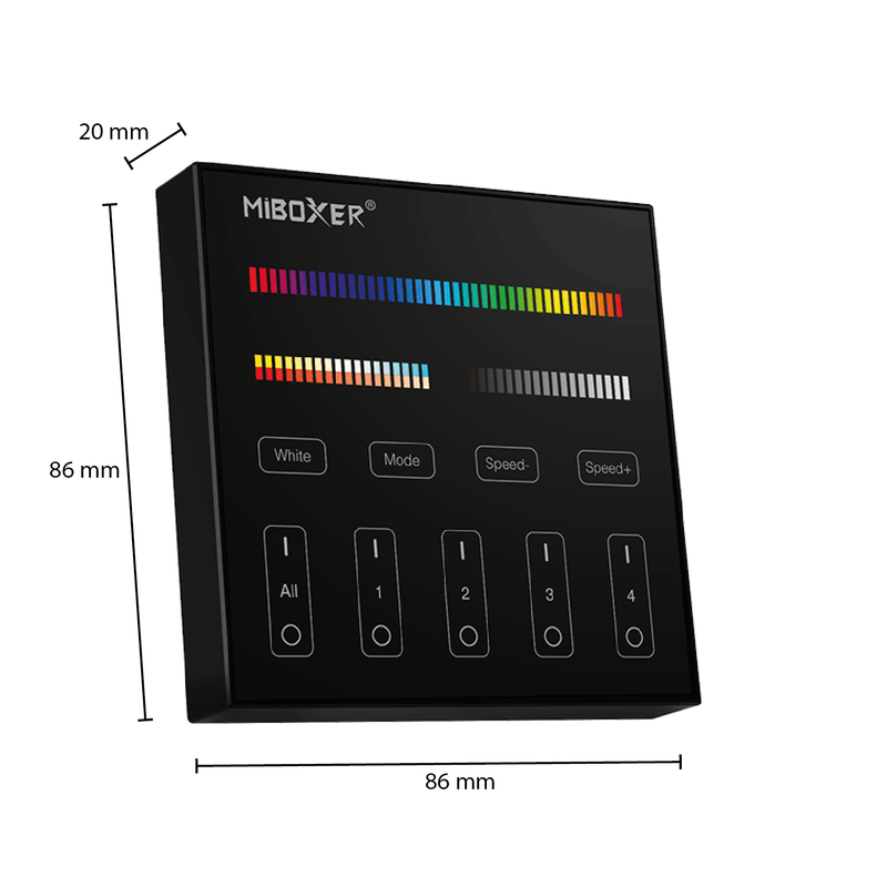 MI-LIGHT AFSTANDSBEDIENING 4 GROEPEN RGB+CCT MDRLED®