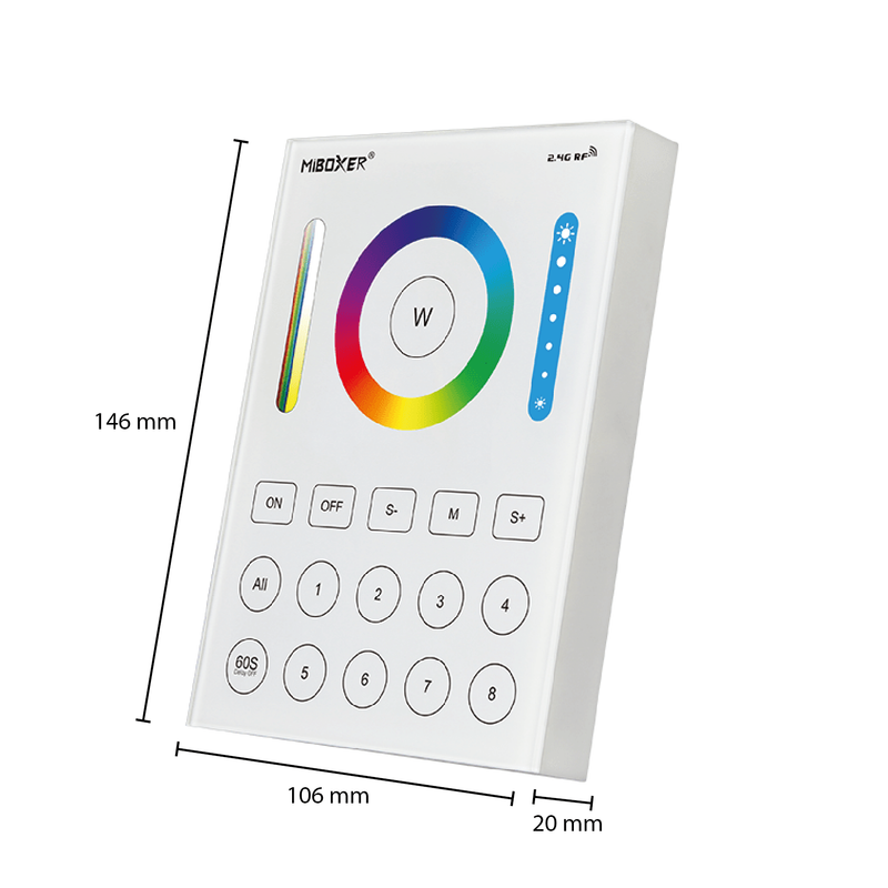 MI-LIGHT AFSTANDSBEDIENING 8 GROEPEN RGB+CCT MDRLED®