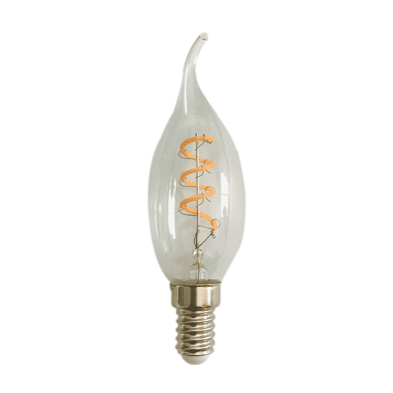 LED Filament E14 Kaarslamp - Dimbaar, Helder, 4W, 2200K  incl. btw