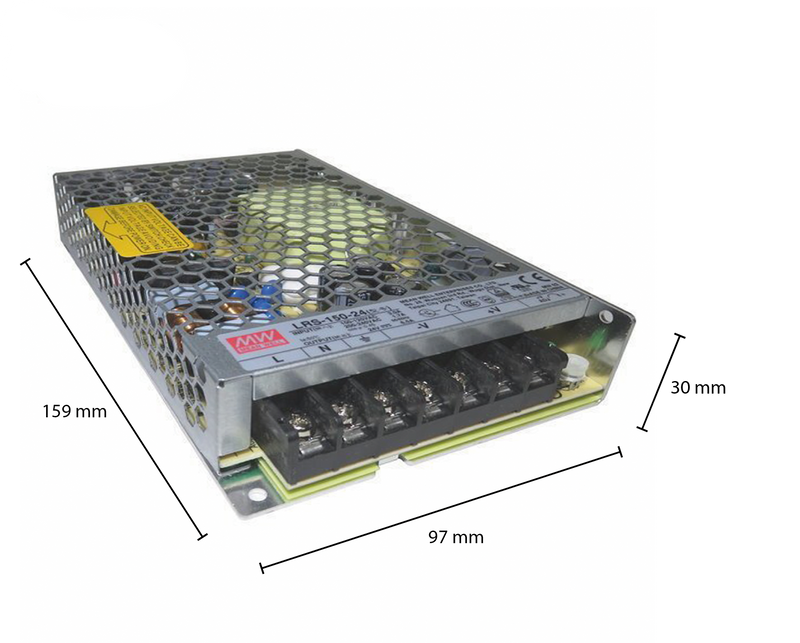 24V MEANWELL DRIVER IP20 150W MDRLED®