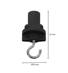 ADAPTER 3-FAZOWY Z HAKEM CZARNY MDRLED®
