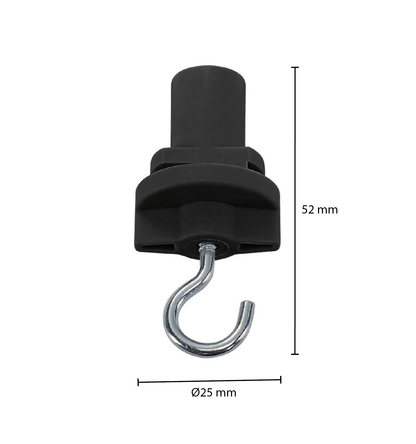 ADAPTER 3-FAZOWY Z HAKEM CZARNY MDRLED®