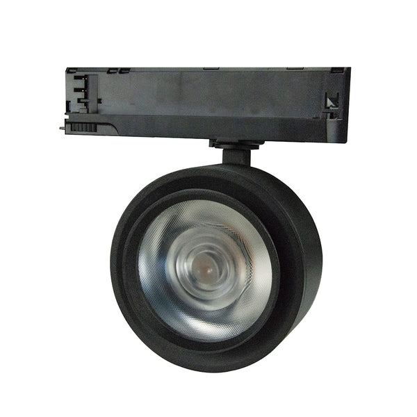 3-FASE RAILSPOT 30W ZWART 4000K ZOOMABLE 20°-40° MDRLED®