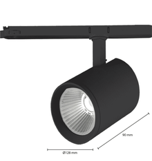 RAILSPOT SCHWARZ 4000K 30W 38° 3 PHASE CRI&gt;9 MDRLED®