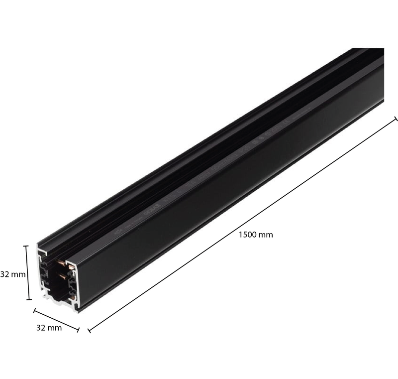 3-FASE RAIL 150CM ZWART MDRLED®