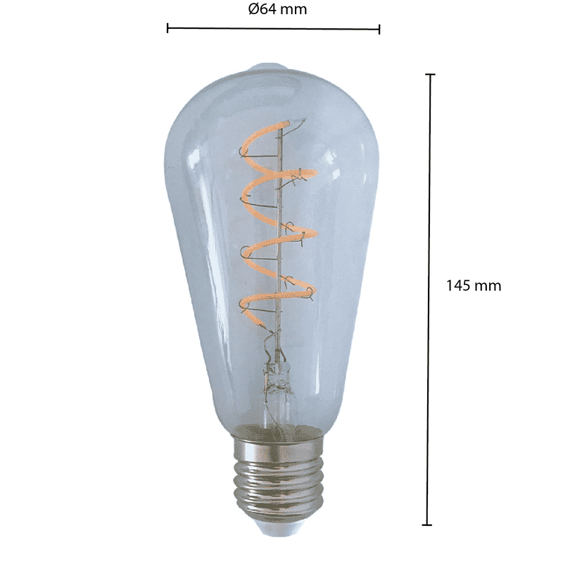 FILAMENT E27 EDISON DIMBAAR CLEAR 4W 2200K MDRLED®