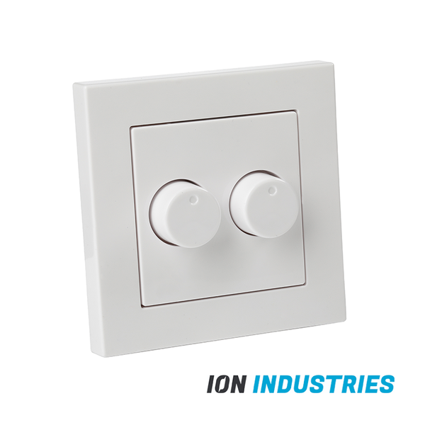 DUO DIMMER AFDEKPLAAT | HELDERWIT | ION INDUSTRIES