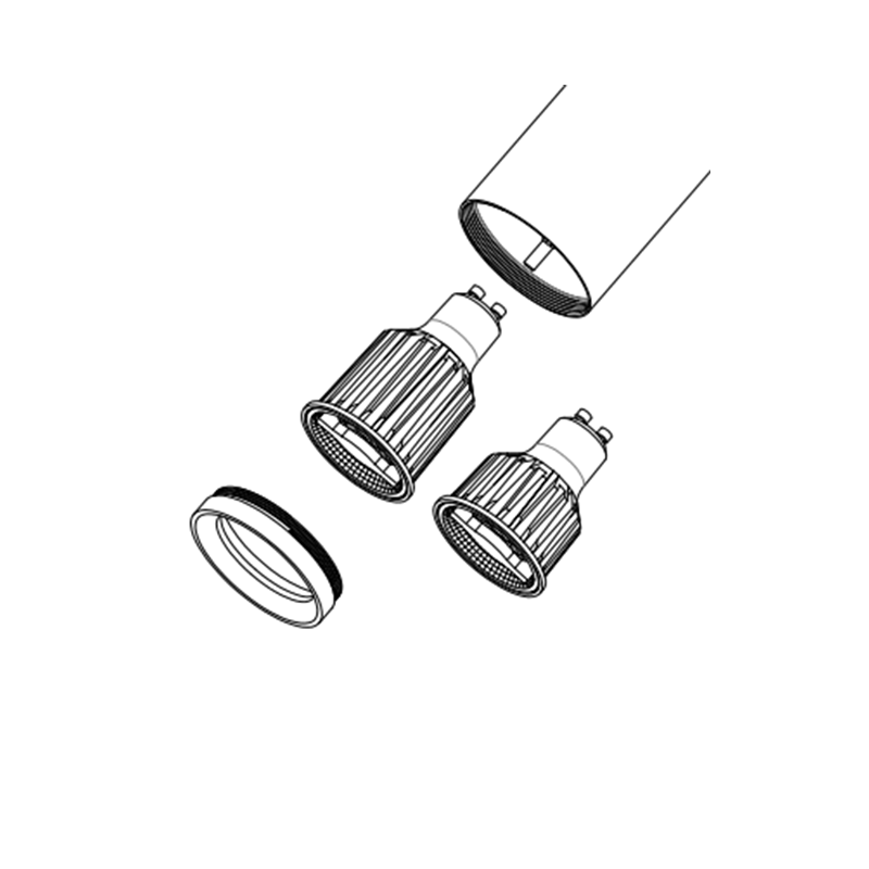 3-FASE RAILARMATUUR MET VEER GU10 ZWART  MDRLED®