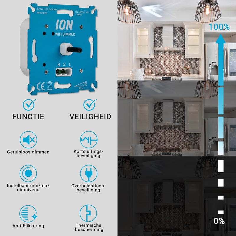 iONLED universele led dimmer WIFI 200W (IWD200W)