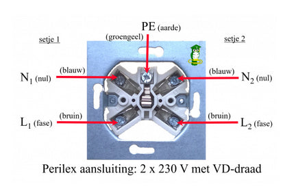 Perilex aansluitsnoer/  5x1.5mm lengte 2 meter MDRLED®