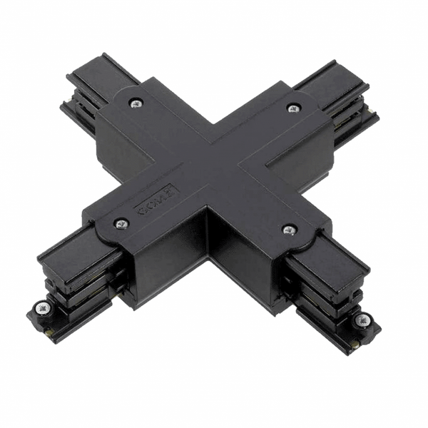 X-VORM CONNECTOR voor 3-Fase Rail ZWART MDRLED®